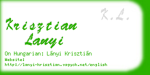 krisztian lanyi business card